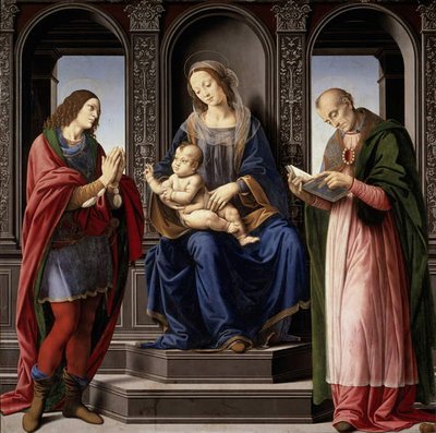 Madonna mit Kind und den Heiligen Julian und Nikolaus von Lorenzo di Credi